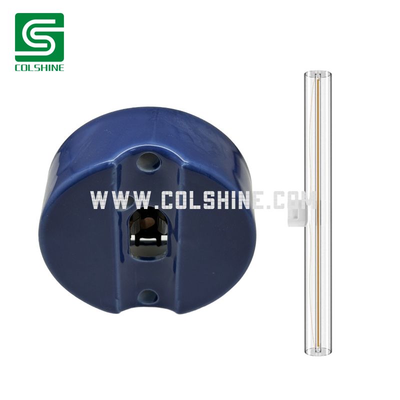 Porcelain S14d LED linear light fitting